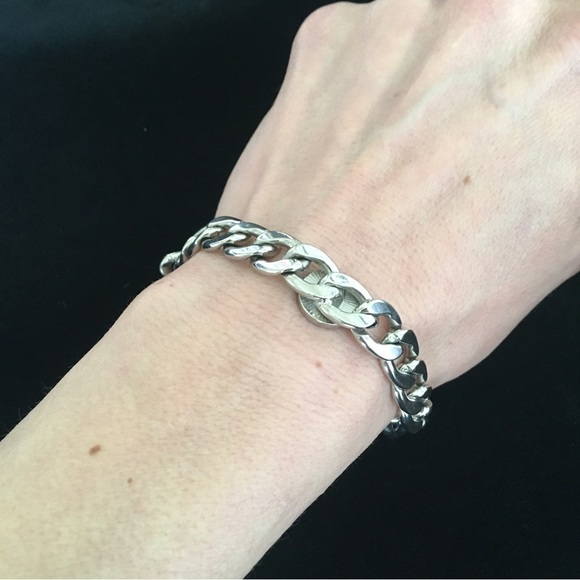 Live Laugh Love Silver Tone Chain Link Bracelet - Picture 1 of 8
